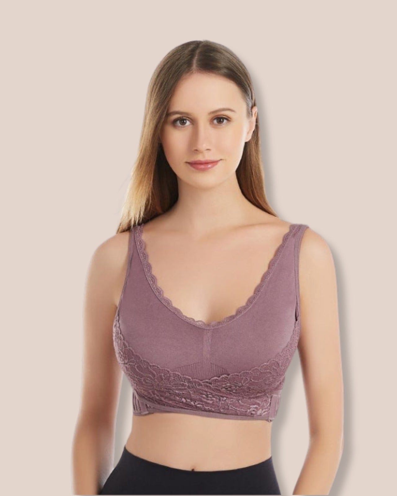 Soft Lace Bra - Wire-Free & Adjustable Fit