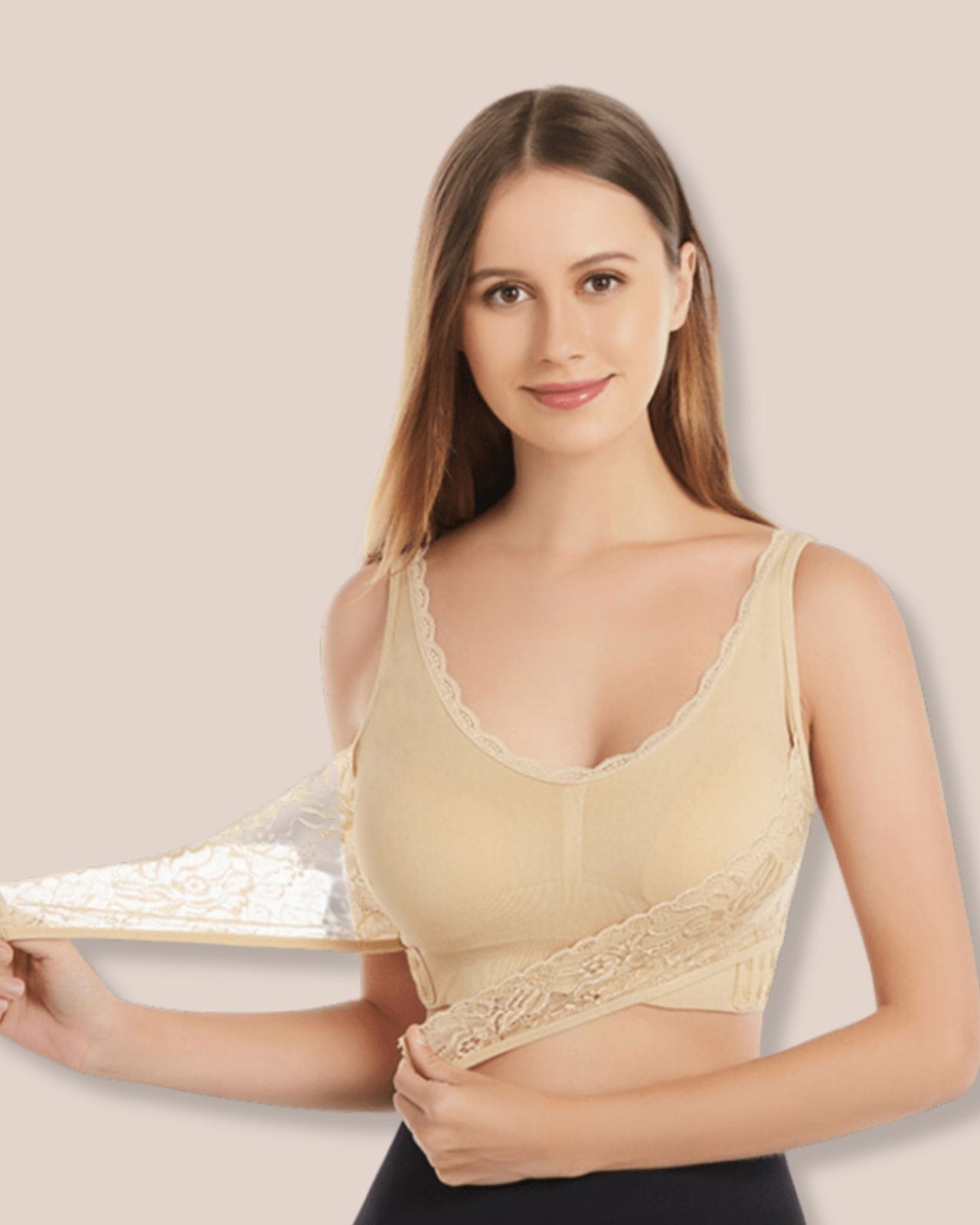 Soft Lace Bra - Wire-Free & Adjustable Fit